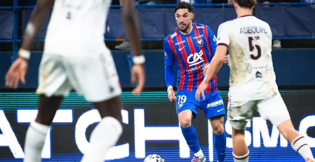 photo  buteur contre sochaux, ivann botella n’a pas réussi à réitérer lors du déplacement du sm caen à valenciennes.  &copy;  archive justin picaud / ouest-france 