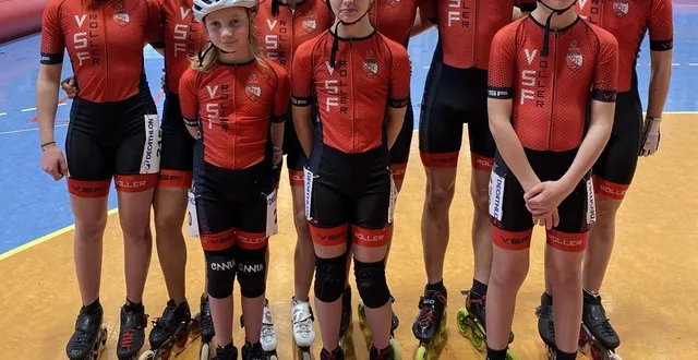 photo  l’équipe du vsf roller aux championnats de france indoor les 21 et 22 février 2026.  &copy;  vsf roller 
