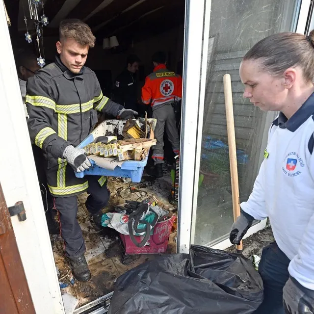 photo l’eau a fait de très gros dégâts dans certaines maisons du village.  ©  jérôme fouquet/ouest-france