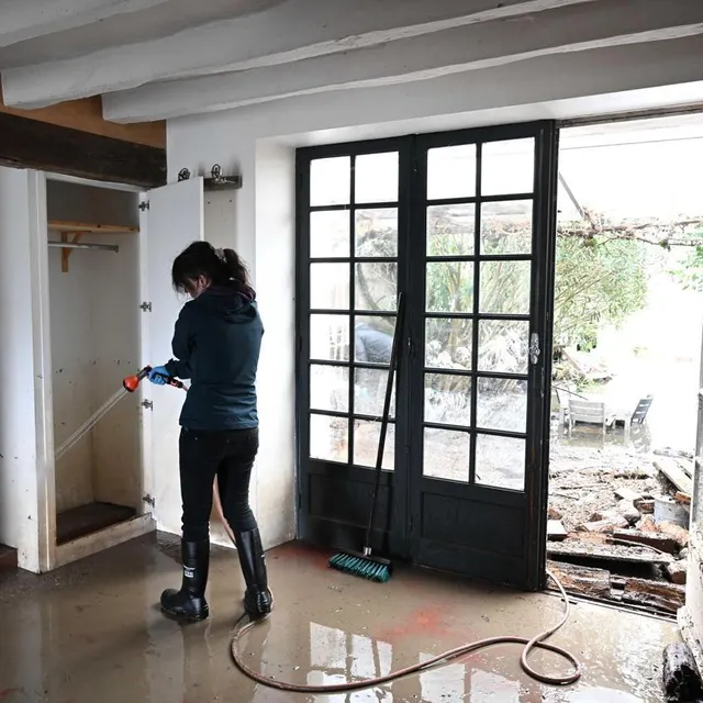 photo a cheffes, 300 habitants avaient été évacués à cause des inondations.  ©  thomas brégardis / ouest-france