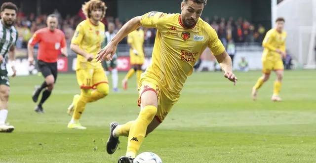 photo  le manceau erwan colas, face au red star, le 28 février 2026.  &copy;  maxppp 