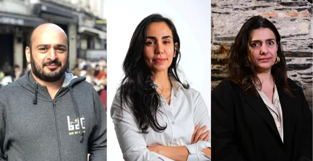 photo  mani saeidi, marianne desset et ladan dirickx.  &copy;  co 