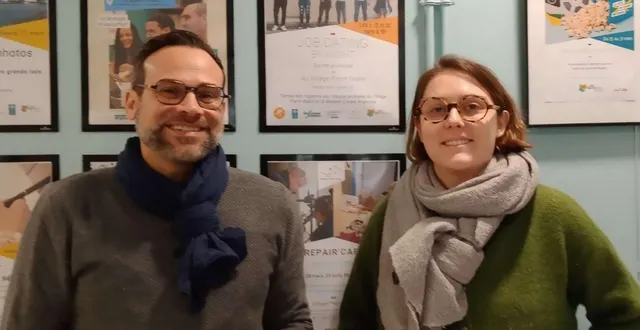 photo  mickaël crémont, directeur du village pierre-rabhi et léa geindreau, animatrice jeunesse à l’annexe.  &copy;  co 