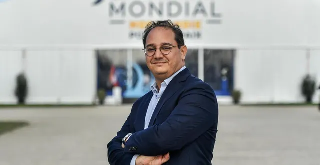 photo  françois-xavier priollaud, vice-président de la région normandie en charge de l’organisation du forum mondial normandie pour la paix, lors de la 6e édition du forum en 2023.  &copy;  martin roche, archives ouest-france 