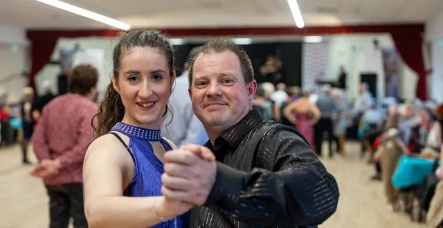 photo  pauline et michel au 42e festival national d’accordéon, à mulsanne.  &copy;  le maine libre - xavier sarrat 
