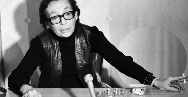 photo  marguerite duras est venue à caen présenter son film 