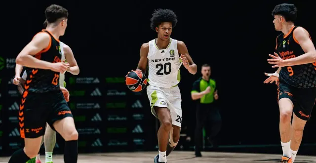 photo  swann penda s'est illustré à abou dhabi avant la suspension de la compétition en raison du conflit au moyen-orient.  &copy;  euroleague basketball. 