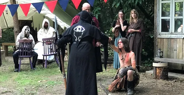 photo  des joueurs du jeu de rôle valerrance, une édition des sentes de thomas munier, organisé à ambon, le 11 septembre 2021.  &copy;  ouest-france 