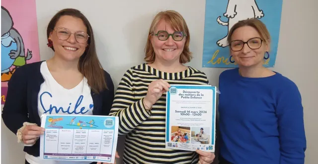 photo  de gauche à droite : amandine thimond, émilie metge et aurélie le cagnec présentent le programme.  &copy;  le maine libre 