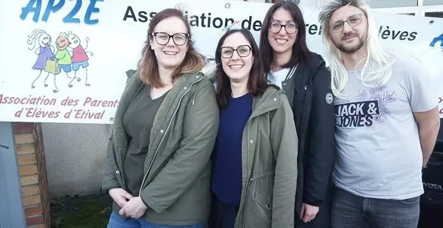 photo  mélodie legeay, présidente (deuxième à gauche) et les membres du bureau ap2e.   &copy;  le maine libre 