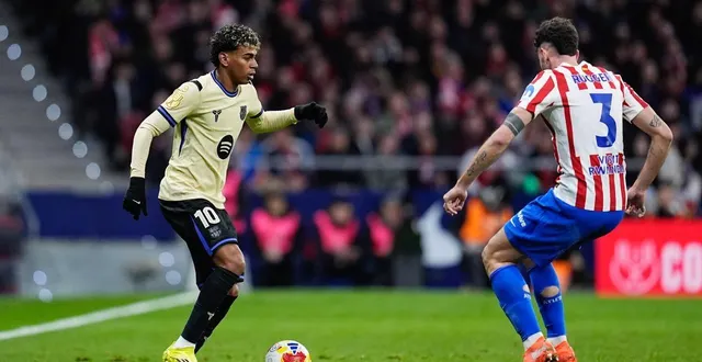 photo  lamine yamal et le fc barcelone sont condamnés à l’exploit.  &copy;  dennis agyeman / afp 