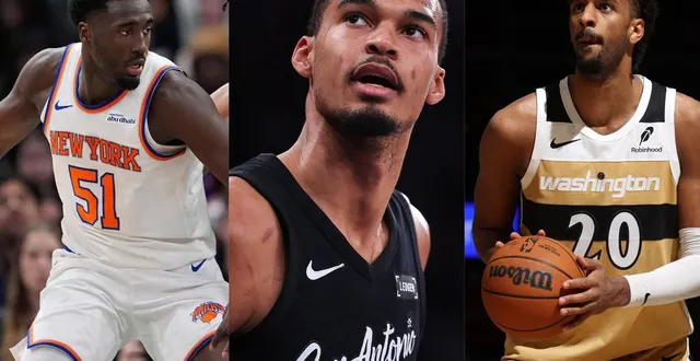 photo  mohamed diawara, victor wembanyama et alexandre sarr : trois français qui brillent cette saison en nba.  &copy;  afp 