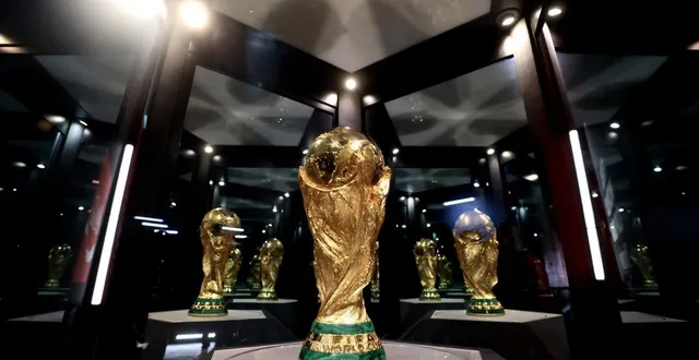 photo  le trophée de la coupe du monde qui sera en jeu du 11 juin au 19 juillet 2026.  &copy;  afp / ulises ruiz 
