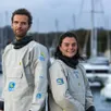 photo hugop dhallenne et chloé le bars défendront les couleurs de skipper macif en 2026.