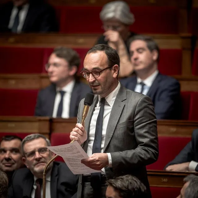 Thomas Cazenave, candidat Renaissance à la mairie de Bordeaux en 2026. ARTHUR N. ORCHARD/Hans Lucas via AFP photo thomas cazenave, candidat renaissance à la mairie de bordeaux en 2026. © arthur n. orchard/hans lucas via afp