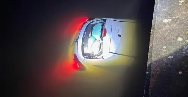 photo  la jeune femme de 19 ans était coincée dans une voiture qui a coulé dans un ruisseau à sallertaine (vendée).  &copy;  sdis 85 