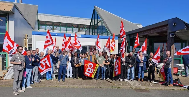 photo  les agents et agentes de la blanchisserie du chu d’angers étaient en grève, ce mardi 3 mars 2026.  &copy;  dr 