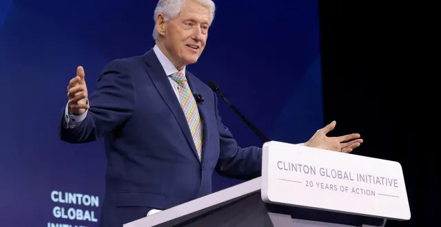photo  l’ancien président américain bill clinton s’exprime à new york, le 25 septembre 2025.  &copy;  jp yim/getty images via afp 