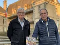 photo  yann eveillard et jean-yves vaillant, membres du kiwanis ont tenu une conférence de presse pour annoncer les prochaines joutes nautiques. 