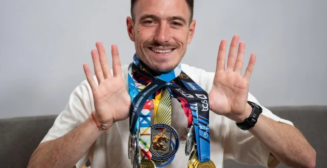 photo  le caennais dorian louvet a battu le record du monde des sept marathons majeurs en une année et en moins de deux heures trente de moyenne.  &copy;  archives elsa rancel / ouest-france 