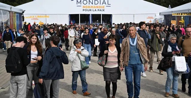 photo  lors de la 7e édition du forum mondial normandie pour la paix, à caen, en septembre 2024.  &copy;  thomas bregardis, archives ouest-france 