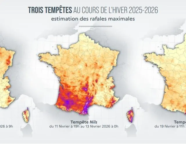 photo goretti, nils et pedro ont été les trois tempêtes majeures de l’hiver 2025-2026 en france.  ©  meteo france