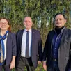 photo  jean-marie ryssen entouré de deux des trois conseillers sortants, nathalie bordage et guillaume dumoulin. 