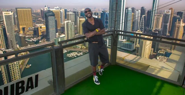 photo  belmondo bakengela depuis l’immeuble où il réside à dubaï.?  &copy;  belmondo bakengela 