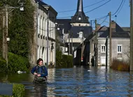 photo  le village de cheffes-sur-loire a été durement touché par les inondations, en maine-et-loire. 