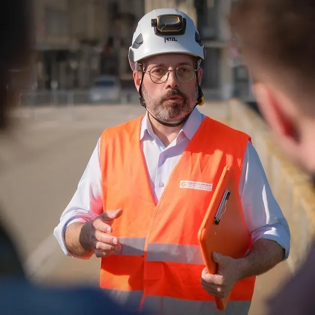 Jean-François Clément, inspecteur d'ouvrage d'art au Cerema. Simon Torlotin / Ouest-France photo jean-françois clément, inspecteur d'ouvrage d'art au cerema. © simon torlotin / ouest-france