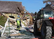 photo  lundi 2 mars 2026, une maison de bouloire a explosé. une victime de 67 ans avait été héliportée. 