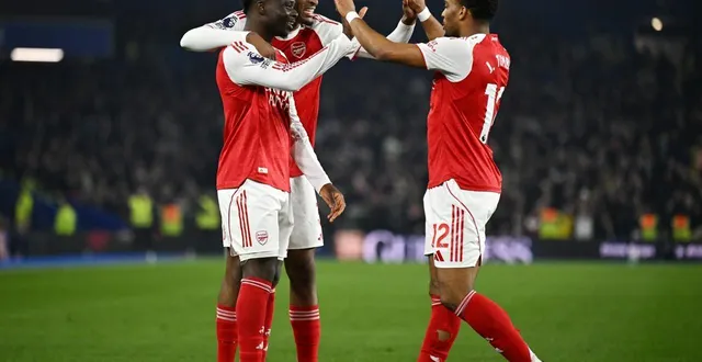 photo  saka a marqué l’unique but de la rencontre à brighton en profitant d’une boulette du gardien.  &copy;  getty images via afp / mike hewitt 