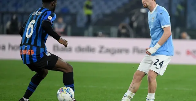 photo  la lazio rome et l’atalanta bergarne décrochent le nul en demi-finale de la coupe d’italie ce mercredi 4 mars.  &copy;  marco rosi / afp 