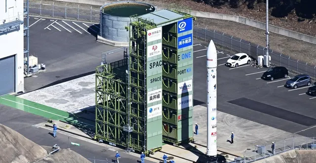 photo  le lancement de la fusée spatiale kairos, ici photographiée le 4 mars 2026 à kushimoto (japon), a été interrompu quelques secondes après son décollage, jeudi 5 mars 2026.  &copy;  michihiro kawamura / the yomiuri shimbun via afp 