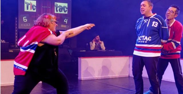 photo  la troupe théâtrale tictac impro.  &copy;  club photo du csl de sargé 