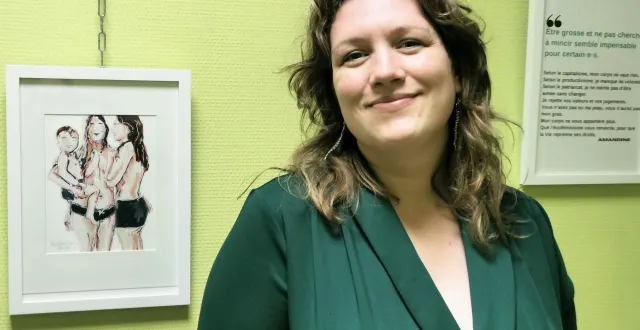 photo  marine gohier, dessinatrice, parlera de la place du corps dans la société. une exposition de ses œuvres est visible dans les locaux de la mdh et de l’éolienne.  &copy;  le maine libre 