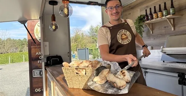 photo  mehdi kaddour, de cérans-foulletourte, au nord de la flèche (sarthe) a lancé son food-truck de fouées samedi 28 février 2026.  &copy;  ouest-france 