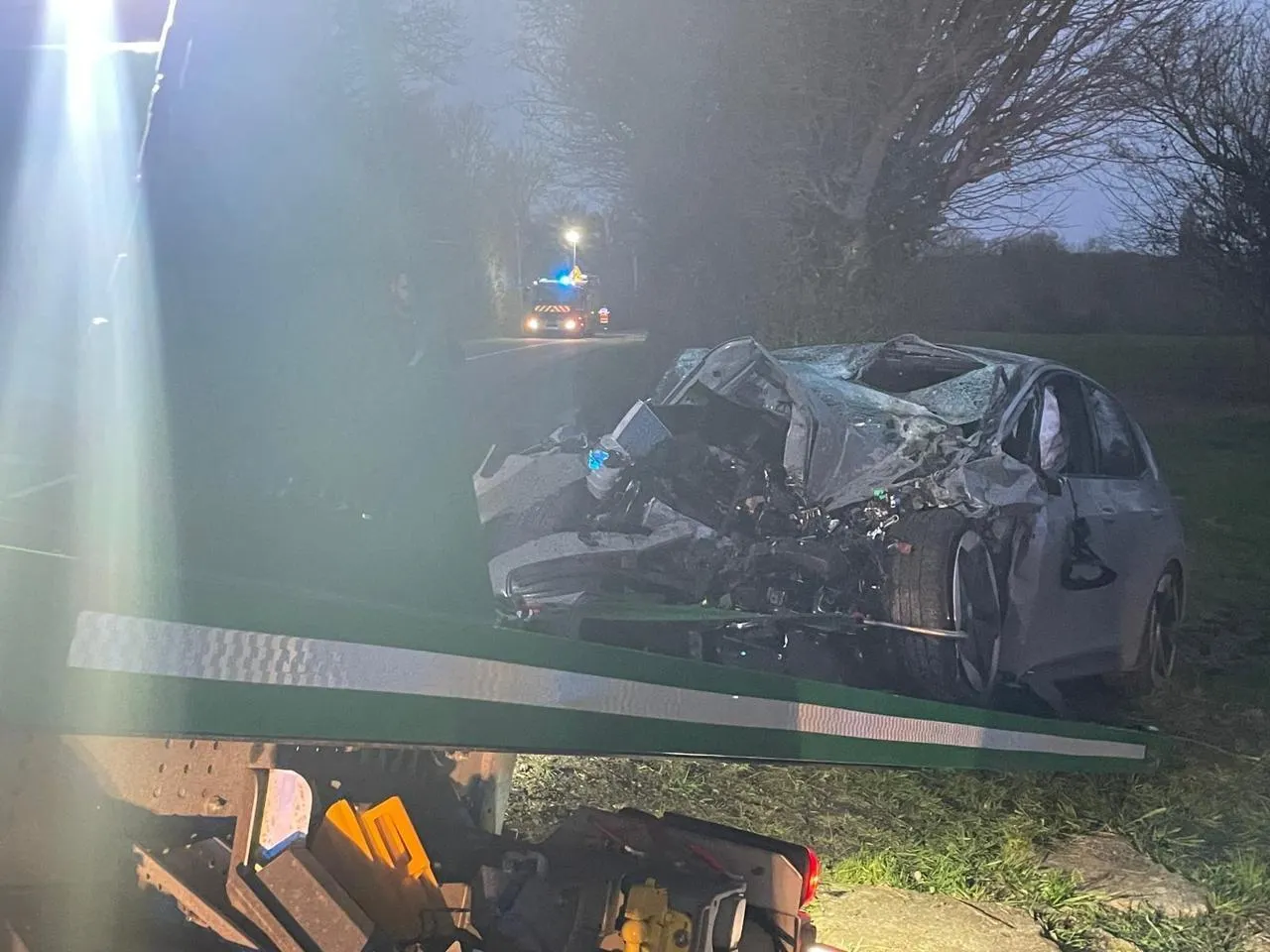 photo  un accident de la circulation cause deux blessés graves à saint-quentin-de-blavou (orne), jeudi 5 mars 2026. 