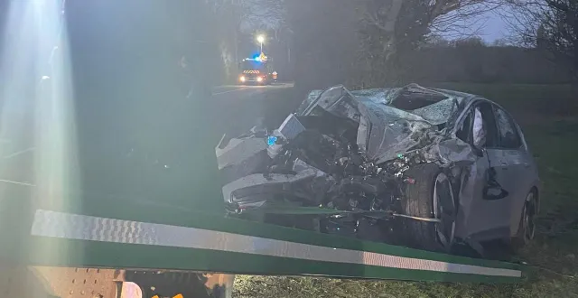 photo  un accident de la circulation cause deux blessés graves à saint-quentin-de-blavou (orne), jeudi 5 mars 2026.  &copy;  ouest-france 