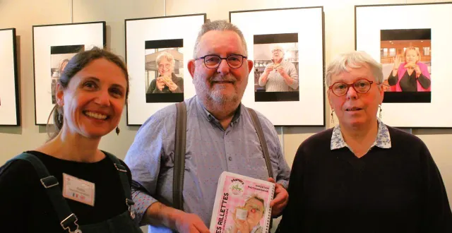 photo  brigitte hérisson, françois jouanneaux et sisilia coupeau.  &copy;  le maine libre 