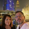 photo sandrine goutière et son mari arnaud diebold sont bloqués à dubaï depuis une semaine.
