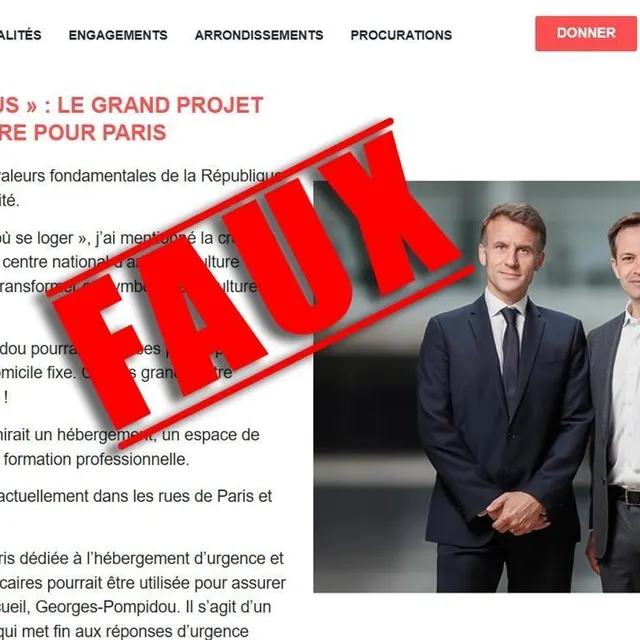 photo un faux site de candidature de pierre-yves bournazel annonce une fausse proposition de campagne.  ©  capture d’écran