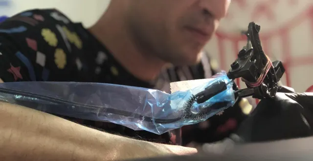 photo  la convention tattoo a lieu ce week-end au mans (sarthe).  &copy;  ouest-france 