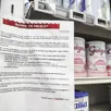 photo  un communiqué pour le rappel de produit de lait infantile, à clichy, le 6 mars 2026. photo d’illustration. 