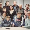 photo rencontre riche en échanges et émotions entre nino et sa famille avec les membres de la margantinaise le 24 février.