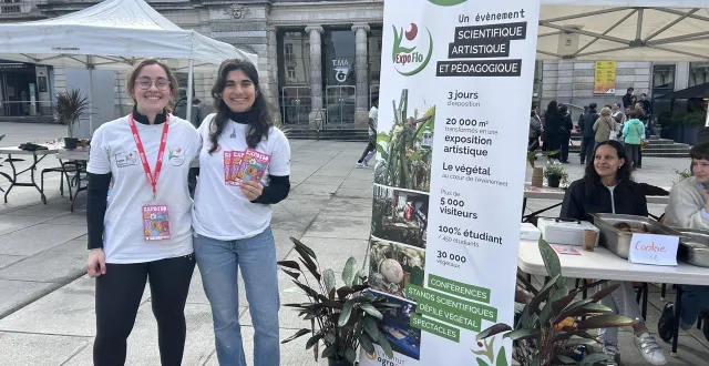 photo  angers, place du ralliement, samedi 7 mars 2026. les étudiants de l’institut agro rennes - angers préparent la nouvelle édition de l’expo flo.  &copy;  co - franck de brito 