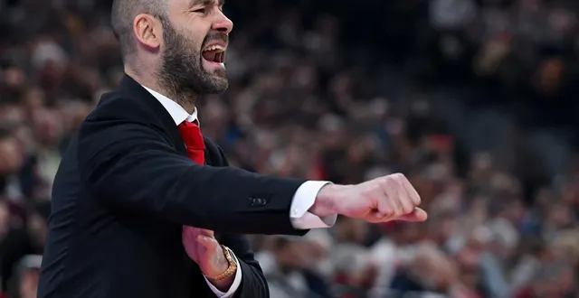 photo  vassilis spanoulis pendant la finale de la leaders cup contre le mans.  &copy;  dpa picture-alliance via afp 