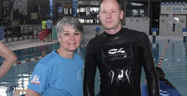 photo  sophie cardine et antoine lemosquet ont brillé au championnat de normandie d’apnée.  &copy;  ouest-france 