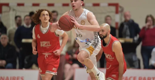 photo  ismaël lebrun et bayeux ont dominé l’asptt caen lors du derby calvadosien de nationale 3 masculine, samedi 7 mars 2026 à bayeux.  &copy;  guillaume marie 