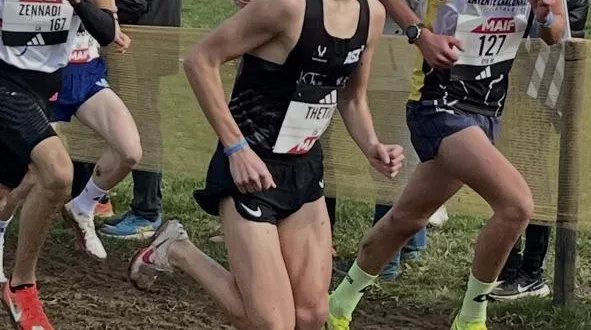 photo  youenn thétiot (asl 72) a terminé quatrième de la course réservée aux cadets.  &copy;  le maine libre 